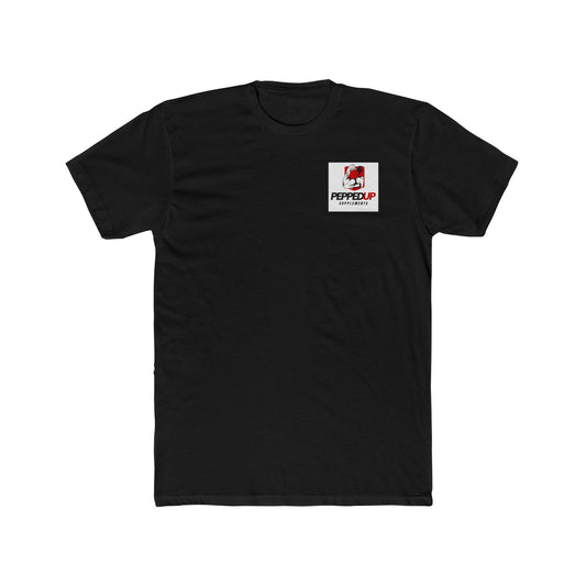 PeppedUp Supplements Tee — Athletic Muscle Logo T‑Shirt