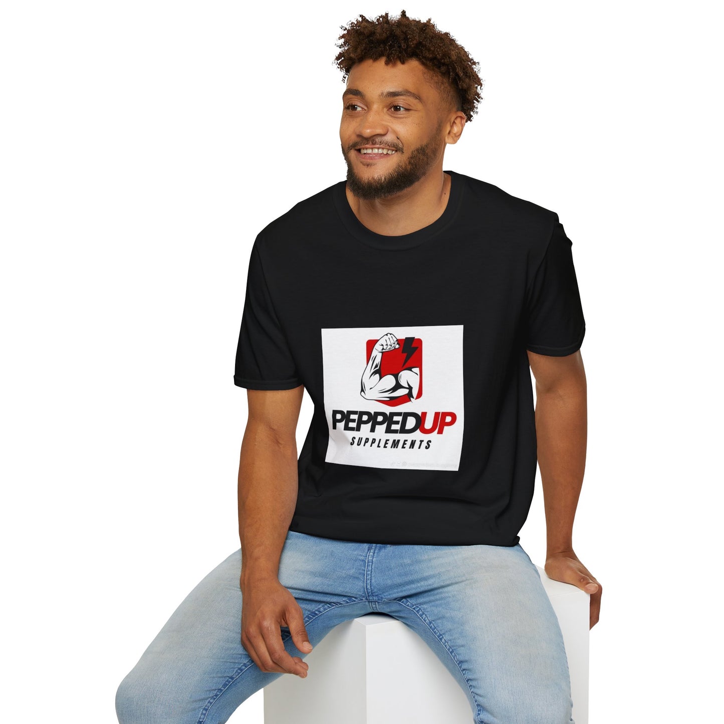 PeppedUp Supplements Muscle Logo T-Shirt — Athletic Gym Tee