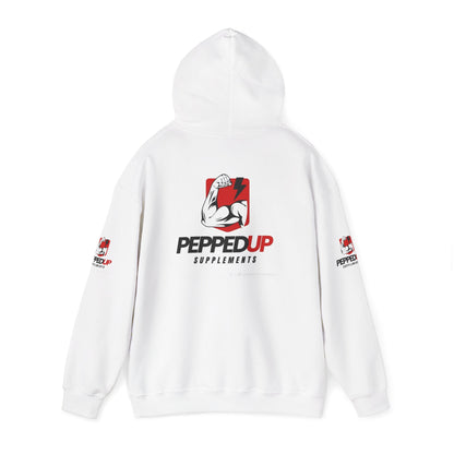 PeppedUp Supplements Hoodie — Muscle Logo Athletic Pullover
