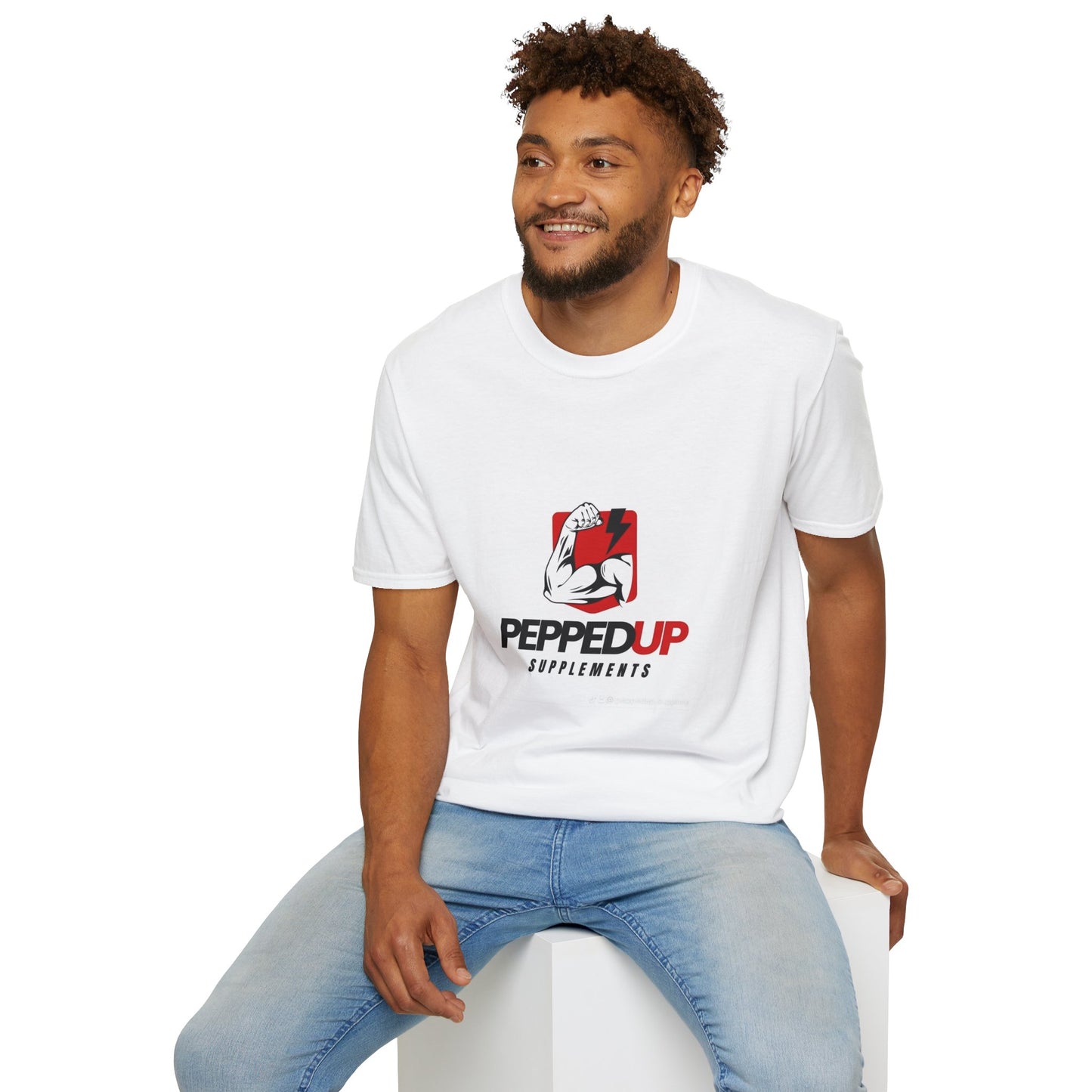 PeppedUp Supplements Muscle Logo T-Shirt — Athletic Gym Tee