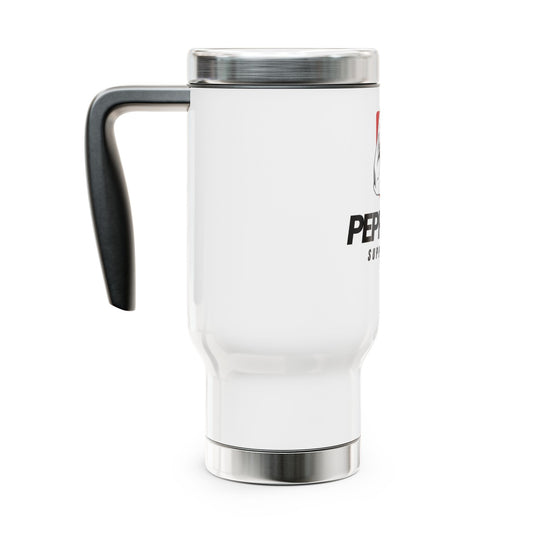 Pepped Up Supplements 14oz Stainless Travel Mug with Handle