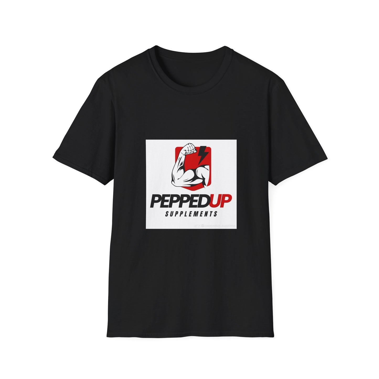 PeppedUp Supplements Muscle Logo T-Shirt — Athletic Gym Tee