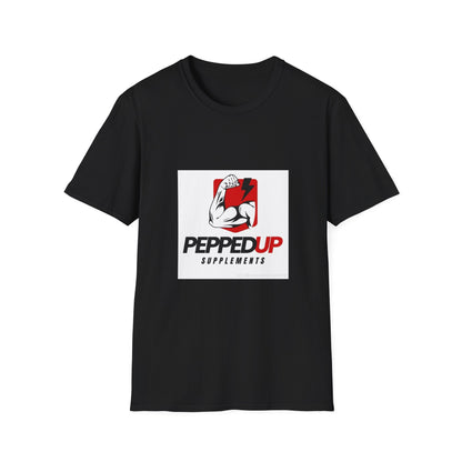 PeppedUp Supplements Muscle Logo T-Shirt — Athletic Gym Tee