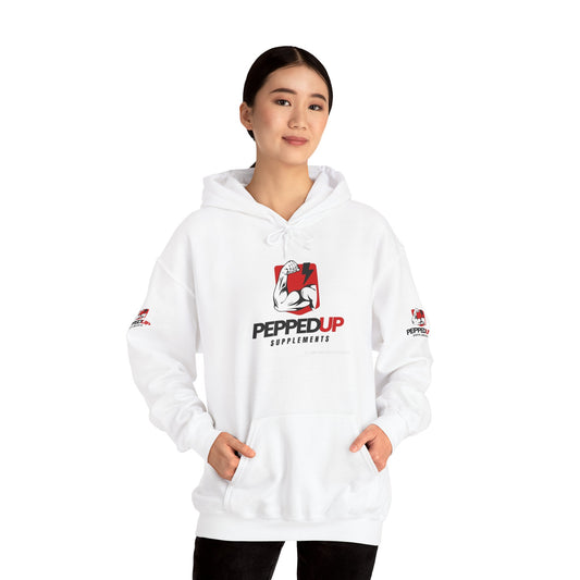 PeppedUp Supplements Hoodie — Muscle Logo Athletic Pullover