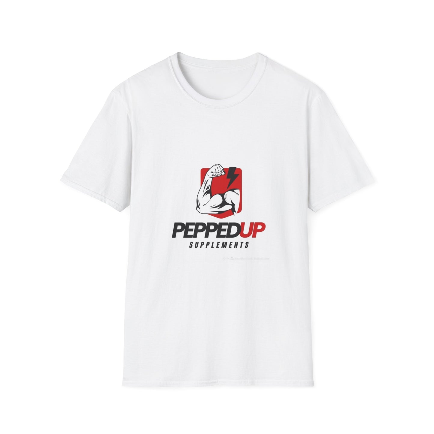 PeppedUp Supplements Muscle Logo T-Shirt — Athletic Gym Tee