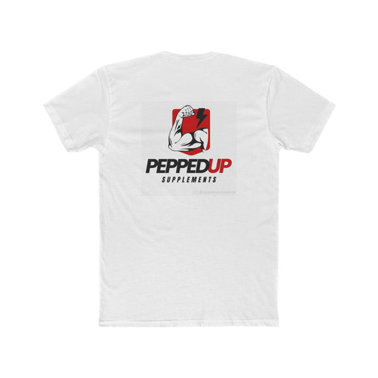 PeppedUp Supplements Tee — Athletic Muscle Logo T‑Shirt