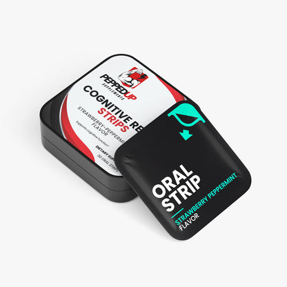 L-Theanine, GABA & Vitamin B6 Oral Strips – Strawberry Peppermint | 30 Strips