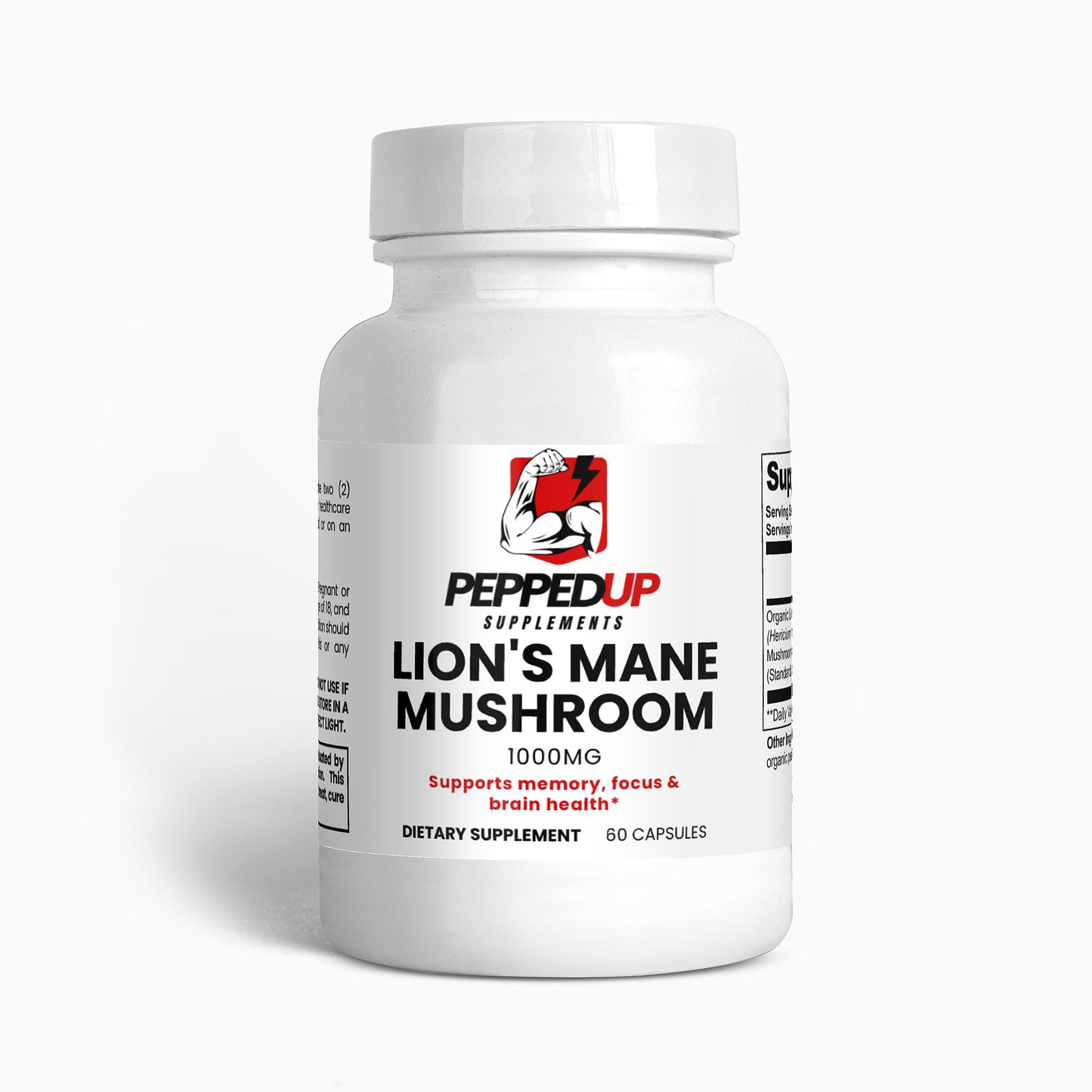 Organic Lion's Mane Mushroom Capsules – 40% Polysaccharides | 60 Vegan Capsules