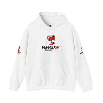 PeppedUp Supplements Hoodie — Muscle Logo Athletic Pullover