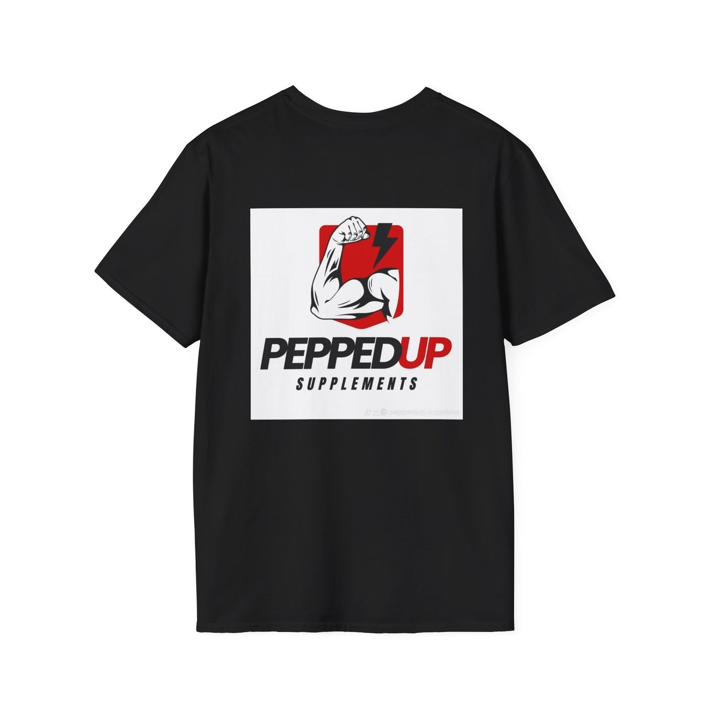 PeppedUp Supplements Muscle Logo T-Shirt — Athletic Gym Tee